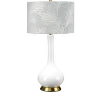 Elstead Lighting Milo lámpara de sobremesa 1x60 W blanco-latón-azul MILO-AB-TL-FDEB