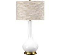 Elstead Lighting Milo lámpara de sobremesa 1x60 W blanco-latón-naranja-crema MILO-AB-TL-LANT