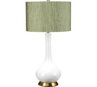 Elstead Lighting Milo lámpara de sobremesa 1x60 W blanco-latón-verde MILO-AB-TL-RTH