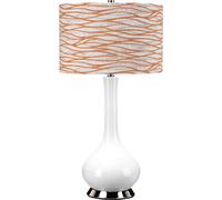 Elstead Lighting Milo lámpara de sobremesa 1x60 W blanco-níquel-naranja-crema MILO-PN-TL-LORA