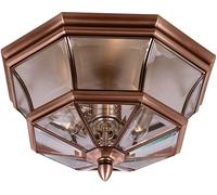 Elstead Lighting Newbury plafón exterior 3x60 W cobre QZ-NEWBURY-F-AC
