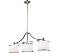 Elstead Lighting Prospect Park lámpara colgante 3x60 W cromo-níquel FE-PROSPECT-PARK-3P