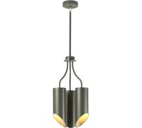 Elstead Lighting Quinto lámpara colgante 3x8 W gris/gris ceniza-níquel QUINTO3-GPN