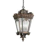 Elstead Lighting Tournai lámpara colgante para exterior 4x60 W gris-marrón KL-TOURNAI8G-XL
