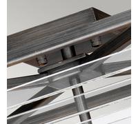 Elstead Plafón Louvre en diseño industrial, 4 luces