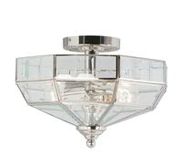 Elstead Plafón Old Park, níquel pulido