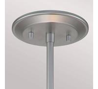 Elstead Ziggy Lámpara colgante mediana, Ø 40 cm, plata