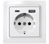 Eltako Inserto de enchufe de protección de contacto blanco, blanco (RAL 9016) 30055897