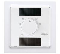 Eltako Regulador de temperatura inalámbrico con volante en diseño E 55, 2 paneles solares y batería, antracita mate FTR55ESB-am