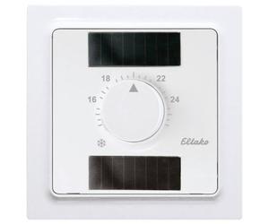 Eltako Regulador de temperatura inalámbrico con volante en diseño E 55, 2 paneles solares y batería, antracita mate FTR55ESB-am