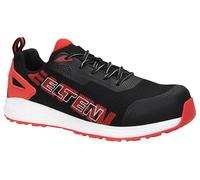 ELTEN BATIS Black-Red Low ESD S1PL, Zapato Industrial Unisex Adulto, Negro y Rojo, 47 EU