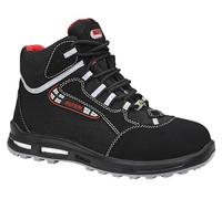 ELTEN Sander XXT ESD S3S - Zapatos de Seguridad para Hombre y Mujer, Textil, Puntera de plástico (más Ligero Que la Puntera de Acero), Ligeros, Deportivos, Talla 38, Color Negro y Rojo