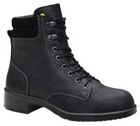 ELTEN Zapatos de seguridad Nikola black Mid ESD S2, para mujer, negocios, elegante, negro, puntera de acero, talla 40