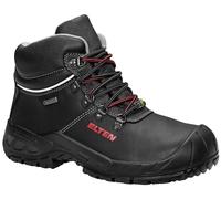 ELTEN Zapatos de seguridad Renzo GTX Mid ESD S3 CI para hombre y mujer, piel, puntera de acero, ligeros, resistentes, color negro39