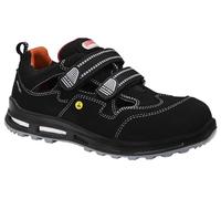 ELTEN Zapatos de Seguridad Scott XXT ESD S1P, para Hombre y Mujer, Textil, Puntera de plástico (más Ligero Que la Puntera de Acero), Ligeros, Deportivos, Negro/Rojo, Talla 37