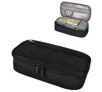 elthmpr Astuccio Scuola - Estuche para lápices, Estuche Grande, 4 Compartimentos, Negro, Gran Capacidad, Estuche para niñas, niños, Adolescentes, Escuela, Oficina