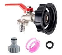 elthmpr Grifo de drenaje IBC Accesorios Deposito agua 1000 Litros - Adaptador de tanque IBC para tanque de almacenamiento de agua S60X6 Conector de rosca de jardín Piezas de montaje