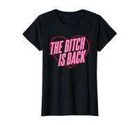 Elton John - Corazón Oficial de The Bitch Is Back Camiseta, Mujer, Negro, 3XL