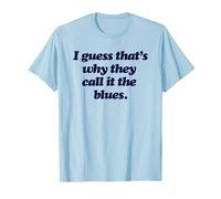 Elton John Oficial por qué lo Llaman el Blues Camiseta, Hombre, Azul Bebé, XXL