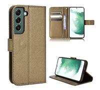 Elubugod Funda para Samsung Galaxy S22 5G Carcasa Case Funda,Funda de Cuero PU Funda para Samsung Galaxy S22 5G SM-S901B SM-S901B/DS SM-S901U Funda Carcasa Case Funda Brown