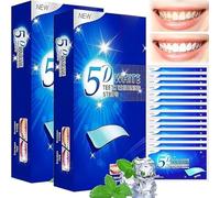 Elunara Tiras blanqueadoras de dientes, tiras blancas 5D, tiras de limpieza de dientes Elunara, tiras blanqueadoras de dientes, tiras blanqueadoras de disolución de diamante, sin sensibilidad, fáciles