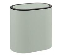 eluno Cubo de basura ovalado con superficie suave de goma, tapa basculante y almohadillas protectoras contra arañazos, cubo de basura para baño de invitados y baño, de plástico, capacidad de 6 litros