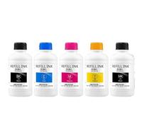 ELUPNMF Cartucho de Tinta 250ML 5 Colores por Juego PFI-120 PFI120 Compatible con TM200 TM205 TM300 TM305 200 205 300 305 5 Colores BK C M Y MBK