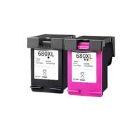 ELUPNMF Cartucho de Tinta 680 XL 680XL Color Negro remanufacturado Compatible con Impresora 680 680xl - 1110 1115 2130 2135 3630(1SET 2PCS)