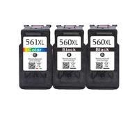 ELUPNMF Cartucho de Tinta Compatible con PG560 560XL 561XL para PG-560 CL-561 XL Compatible con TS5350 TS7450 TS5351 TS5352 TS5353 TS7451(2BK 1COLOR)