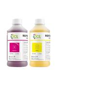 ELUPNMF Cartucho de Tinta de Pigmento de 1000ml Compatible con reemplazo de Impresora DesignJet T730 T830 T850 T950 para 728 738 MK C M Y(500ml M and Y)