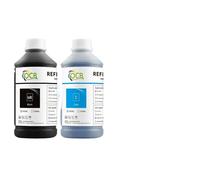 ELUPNMF Cartucho de Tinta de Pigmento de 1000ml Compatible con reemplazo de Impresora DesignJet T730 T830 T850 T950 para 728 738 MK C M Y(500ml MK and C)