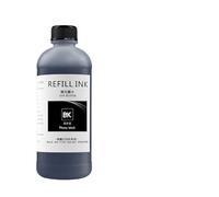 ELUPNMF Tinta Textil de 500ML, Compatible con DX5 DX6 DX7 I3200 Head 3880 3800 1390 1400 L1800 Roland Mimaki DTG, Impresora Plana(500ml BK)