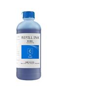 ELUPNMF Tinta Textil de 500ML, Compatible con DX5 DX6 DX7 I3200 Head 3880 3800 1390 1400 L1800 Roland Mimaki DTG, Impresora Plana(500ml C)