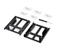 ELUTENG Adaptador 2.5" a 3.5" Dual SSD/HDD con Carril Deslizante, Marco Metálico para Disco Duro, Incluye Destornillador y 5 Tornillos