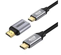 ELUTENG Adaptador USB C a HDMI 4K 60Hz con Cable Video USB C 3.2, Convertidor Hembra Tipo C a Macho HDMI con Soporte Thunderbolt 3 para iPhone 16/15 Pro/MAX MacBook iPad Pro/Air Surface XPS Galaxy
