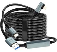 ELUTENG Cable Link 5M, Transferencia de Datos 5Gbps USB 3.0 a Cable de Tipo C, compatible con Oculus Meta Quest 3 Accesorios, Quest 2/Quest Pro/Pico 4/PC Steam VR, para Auriculares VR y PC