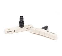 ELVEDES 1 par de Patines de Freno V-Brake de 72 mm de Goma Blanca Compound, Bicicleta, VAE/E-Bike Adulto, Unisex, Blanco