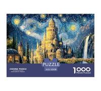 Elven City of Iondor 1000 Pcs Premium-Karton Puzzle Castle in Night Stressabbau Familienspiel Puzzles Für Erwachsene Und Kinder 52x38cm/1000pcs