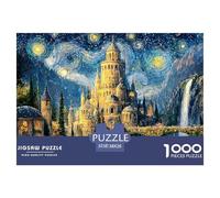 Elven City of Iondor 1000 Stück Premium-Karton Puzzle Castle in Night Stressabbau Familienspiel Puzzles Für Erwachsene Und Kinder 38x26cm/1000pcs