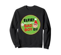 Elves Behavin' Badly Elfie Original Bad Boy Elf Christmas Sudadera