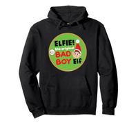 Elves Behavin' Badly Elfie Original Bad Boy Elf Christmas Sudadera con Capucha