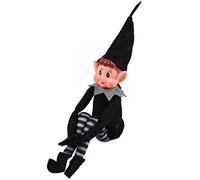 Elves Behavin' Badly Elfo Adulto Negro de 12 Pulgadas de Largo con Cuerpo Suave a Partir de 3 años