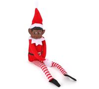 Elves Behavin Badly Elfo de Color de 12 Pulgadas con Cara de Vinilo y Cuerpo Suave - Elfo Travieso de Navidad (Elfo Negro)
