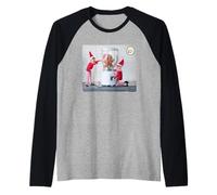 Elves Behavin' Badly Gingerbread Man Blender Christmas Camiseta Manga Raglan