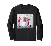 Elves Behavin' Badly Gingerbread Man Blender Christmas Manga Larga