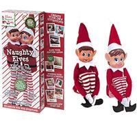 Elves Behavin' Badly Juego de 2-12 pulgadas novedoso juguete de elfos traviesos para niñas y niños