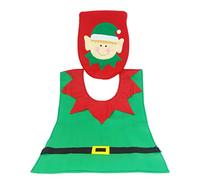 Elves Behaving Badly Elf Asiento de Inodoro y Alfombrilla - Novedad Decoración navideña