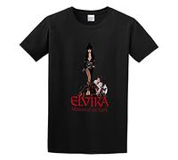 Elvira Mistress of The Dark Camiseta Man's Fashion Cotton Black Clothes, Negro , 3XL