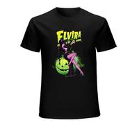 Elvira Mistress of The Dark Camiseta Man's Fashion Cotton Black Clothes, Negro , M