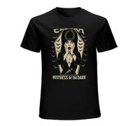 Elvira Mistress of The Dark Men's Cotton Fashion Performance Basic Short Sleeve t-Shirt Size L